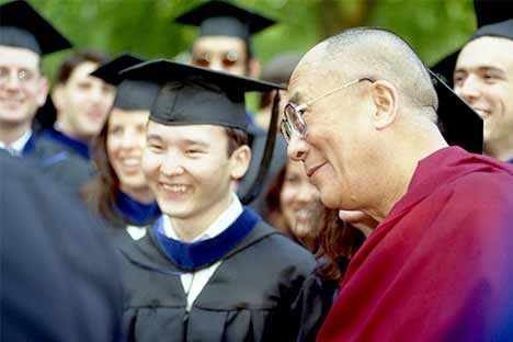 His Holiness the XIV Dalai Lama with Emory students